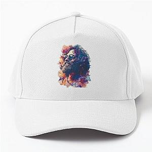 Retro Hippie Vibes: Vibrant Jerry Garcia Artwork Baseball Cap