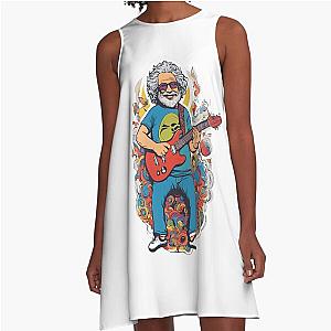 Jerry Garcia Musical Enlightenment A-Line Dress