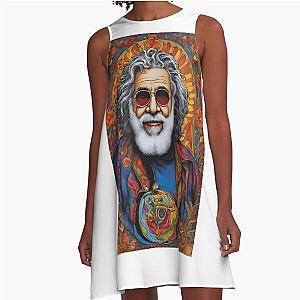 Jerry Garcia God of Music A-Line Dress