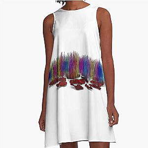 Deal With Waveform Art of Jerry Garcia, Music Artly Gift for Him or Her an A-Line or Dress