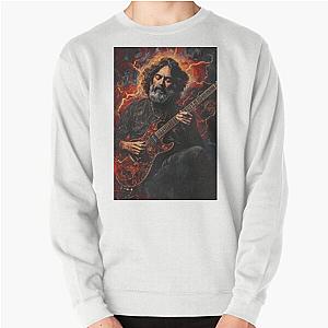 Epic Guitarist Artwork Jerry Garcia Electrifying Passion and Energy Pullover Sweatshirt