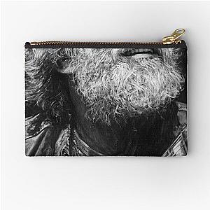 Iconic Jerry Garcia Portrait in Black White Zipper Pouch