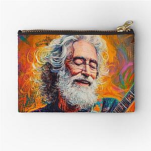 Vibrant Rock Legend Jerry Garcia Psychedelic Portrait Pouch