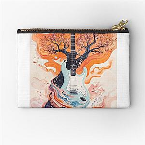Jerry Garcia Inspired Psychedelic Guitar Artwork Zipper Pouch