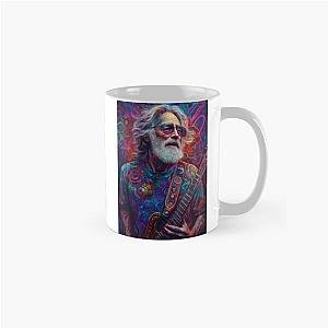 Jerry Garcia Psychedelic Artwork Guitar Legend Tribute Vibrant Music Icon Design Classic Mug