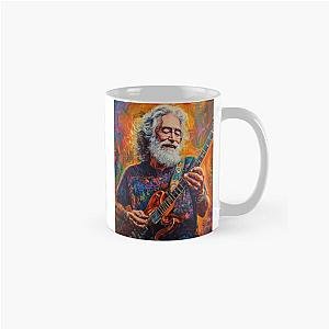 Vibrant Rock Legend Jerry Garcia Psychedelic Portrait T-Shirt Mug