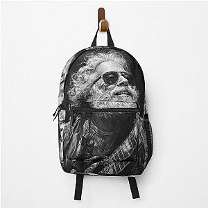 Iconic Jerry Garcia Portrait in a Black Backpack