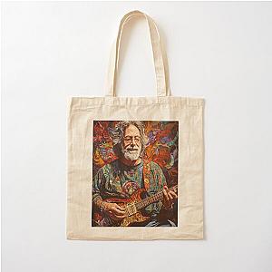 Psychedelic Jerry Garcia Art Grateful Dead Inspired Design Cotton Tote Bag