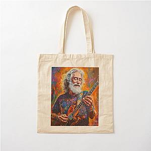 Vibrant Jerry Garcia Psychedelic Portrait T-Shirt Cotton Bag