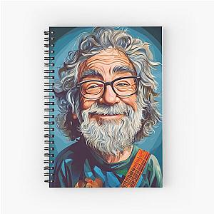 Jerry Garcia Caricature Artwork Spiral Notebook for Grateful Dead Fans