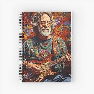 Psychedelic Jerry Garcia Art Grateful Dead Inspired Design Spiral Notebook
