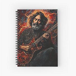 Epic Guitarist Jerry Garcia: Electrifying Passion and Energy Spiral Notebook