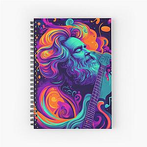 Jerry Garcia Psychedelic Art Spiral Notebook