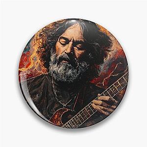 Epic Guitarist Jerry Garcia Electrifying Passion and Energy Pin