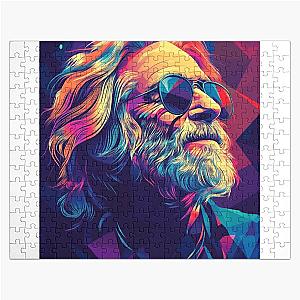 Psydellc Jerry Garcia of a Music Icon Jigsaw Puzzle
