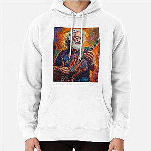 Vibrant Rock Legend Jerry Garcia Psychedelic Portrait Hoodie