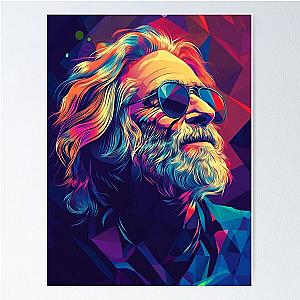 Psychedelic Poster of Music Icon Jerry Garcia