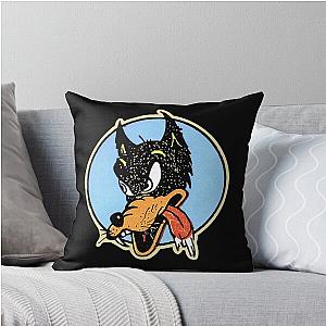 Lone Wolf Jerry Garcia Men's Black Throw Pillow