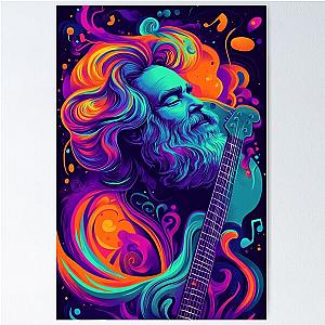 Jerry Garcia Psychedelic Art Poster