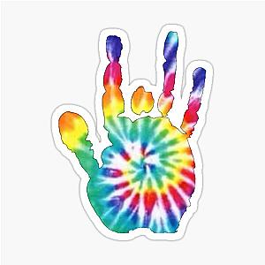 Tie Dye Jerry Garcia Handprint Sticker