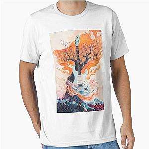 Jerry Garcia Inspired Psychedelic Guitar Artwork T-shirt Wall Art Essential T-Shirt