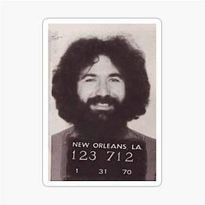 Jerry Garcia the Grateful Dead Celebrity Mugshot Sticker