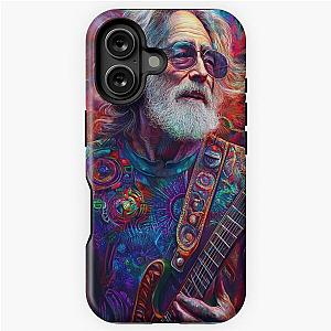 Psychedelic Jerry Garcia Artwork - Guitar Legend Tribute - Vibrant Psychedelic Music Icon Design iPhone Tough Case