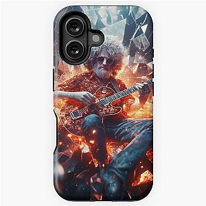 Jerry Garcia Explosive Music Icon in Shattered Glass Design iPhone Case