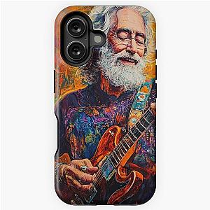 Vibrant Rock Legend Jerry Garcia Psychedelic Portrait T-Shirt iPhone Tough Case