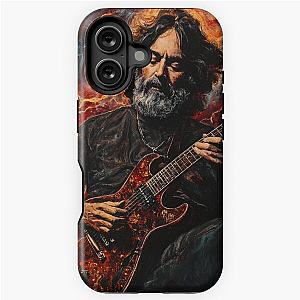 Epic Guitarist Jerry Garcia Electrifying Passion and Energy iPhone Case