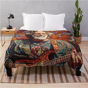 Psychedelic Jerry Garcia Art Grateful Dead Inspired Design Throw Blanket