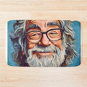 Jerry Garcia Caricature Artwork for Grateful Dead Fans Bath Mat