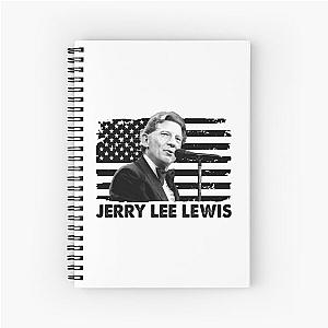 Retro American Flag Jerry Lee Lewis Music Gift Spiral Notebook