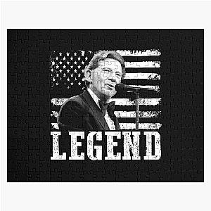 Distressed American Flag Name Music Jerry Lee Lewis Legend Jigsaw Puzzle