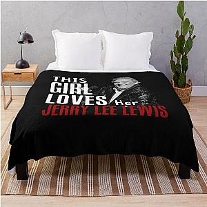 This Girl Loves Her Jerry Lee Lewis Throw Blanket