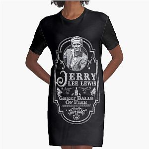 Jerry Lee Lewis Great Balls Of Fire Tribute Graphic T-Shirt Dress