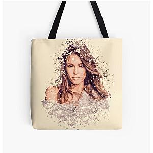 Jessica Alba painting Over Print Tote Bag