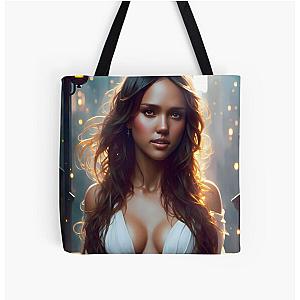 Jessica Alba Fan Art All Over Print Tote Bag