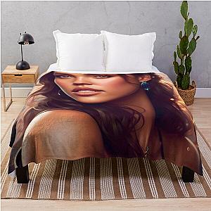 Jessica Alba Fan Art Throw Blanket