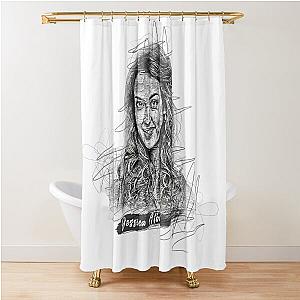 Jessica Alba Abstract Sketch Art and Design Shower Curtain