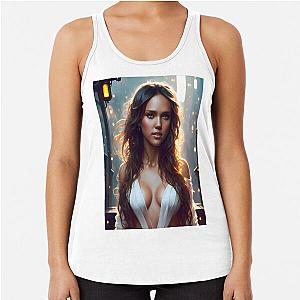 Jessica Alba Digital Fan 2 Racerback Tank Top