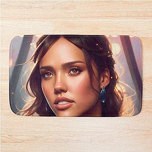 Jessica Alba Digital Fan Art Bath Mat