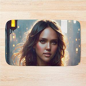 Jessica Alba Digital Fan Art Bath Mat