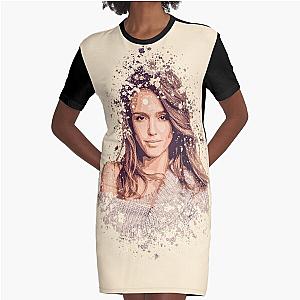 Jessica Alba Graphic T-Shirt Dress