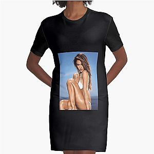 Jessica Alba Graphic T Shirt Dress
