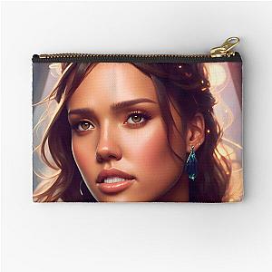 Jessica Alba Digital Fan Art Zipper Pouch