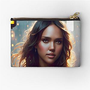 Jessica Alba Digital Fan Art Zipper Pouch