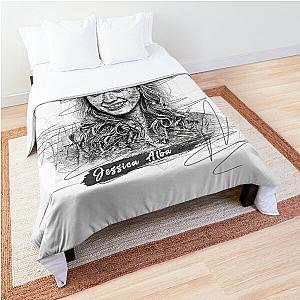 Jessica Alba Abstract Sketch Art Design Comforter