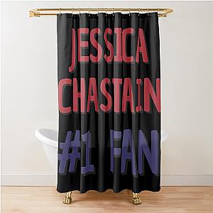 Jessica Chastain 1 Fan Shower Curtain