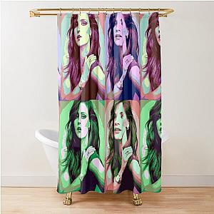 Jessica Chastain Pop Art Shower Curtain